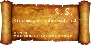 Kirchmayer Seherezádé névjegykártya